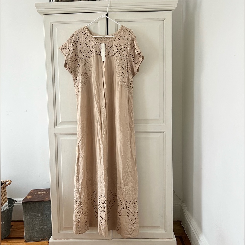 New with tags, Anthropology dress. Simple timeless lines with eyelet detailing.